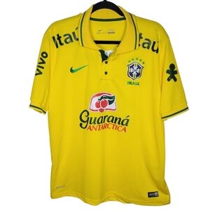 Nike Brasil 2018 Player Jersey Polo #10 Shyam Soccer Futbol Size Large
